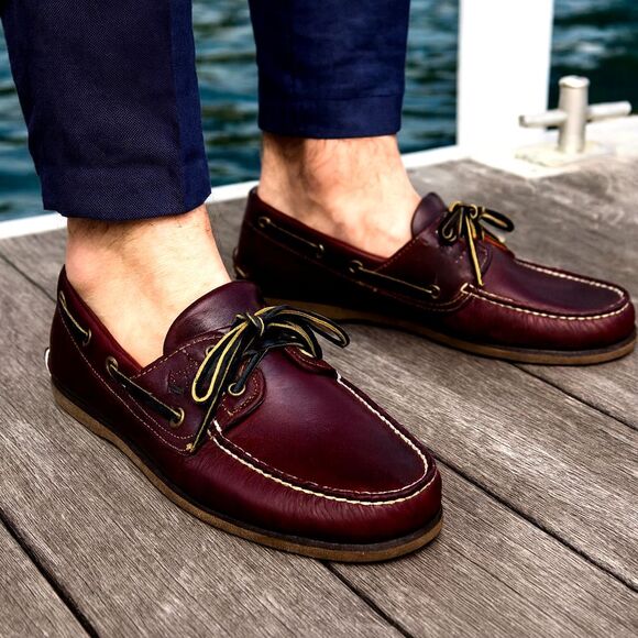 Timberland Classic 2-Eye Boat Shoes Mens 11.5 Brown Leather Non Marring Soles - Picture 1 of 10